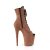 Pleaser FLAMINGO-1021FS Plateau Ankle Boots Faux Suede Brown