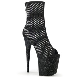 Pleaser FLAMINGO-1031GM Plateau Ankle Boots Rhinestones...