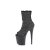 Pleaser FLAMINGO-1031GM Plateau Ankle Boots Rhinestones Glitter Black Silver