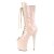 Pleaser FLAMINGO-1051 Plateau Ankle Boots Patent Nude