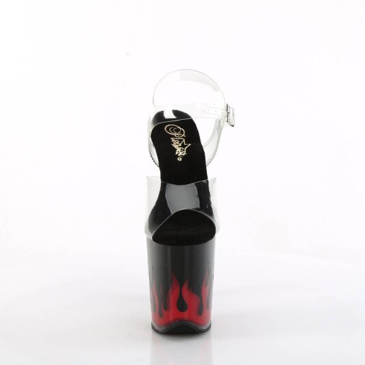 Pleaser FLAMINGO-808NLFL Plateau Sandalettes Transparent Black