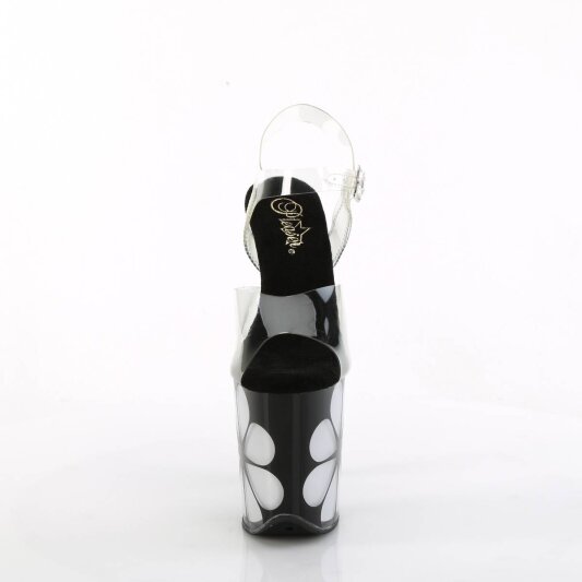 Pleaser FLAMINGO-808NLHS Plateau Sandalettes Transparent Black