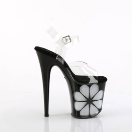 Pleaser FLAMINGO-808NLHS Plateau Sandalettes Transparent Black