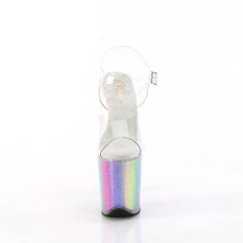 Pleaser FLAMINGO-808RG-01 Plateau Sandalettes Glitter...