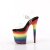 Pleaser FLAMINGO-808RG-04 Plateau Sandalettes Glitter Transparent Colorful