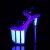 Pleaser FLAMINGO-808UVG Plateau Sandalettes Neon Transparent Light Pink