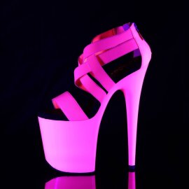 Pleaser FLAMINGO-869UV Plateau Sandalettes Neon Pink