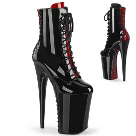 Pleaser INFINITY-1020FH Plateau Ankle Boots Patent Black