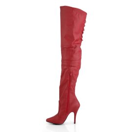 Pleaser LEGEND-8899 Overknee Boots Leather Red