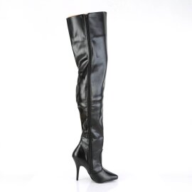 Pleaser SEDUCE-3010 Overknee Boots Faux Leather Black