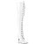 Pleaser SEDUCE-3024 Overknee Boots Patent White