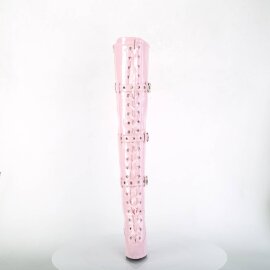 Pleaser SEDUCE-3028 Overknee Boots Patent Light Pink