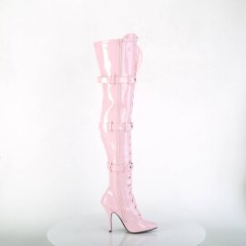Pleaser SEDUCE-3028 Overknee Boots Patent Light Pink