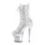 Pleaser SPECTATOR-1040G Plateau Ankle Boots Glitter Silver