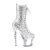 Pleaser SPECTATOR-1040G Plateau Ankle Boots Glitter Silver