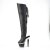 Pleaser SPECTATOR-3019 Plateau Overknee Boots Faux Leather Black