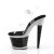 Pleaser SPECTATOR-708RS Plateau Sandalettes Rhinestones Silver