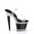 Pleaser SPECTATOR-708RS Plateau Sandalettes Rhinestones Silver