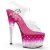 Pleaser STARDUST-708T Plateau Sandalettes Transparent Pink