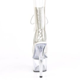 Pleaser ADORE-1016C-2 Plateau Ankle Boots Rhinestones Transparent EU-41 / US-11