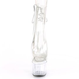 Pleaser ADORE-1018C Plateau Ankle Boots Transparent EU-36 / US-6