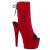 Pleaser ADORE-1018FS Plateau Ankle Boots Faux Suede Red EU-37 / US-7