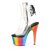 Pleaser ADORE-1018RC Plateau Ankle Boots Chrome Transparent Colorful EU-35 / US-5