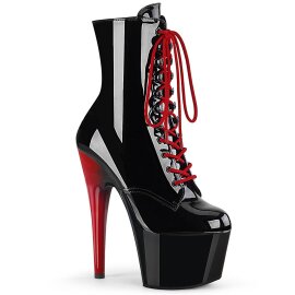 Pleaser ADORE-1020 Plateau Ankle Boots Patent Black EU-41 / US-11