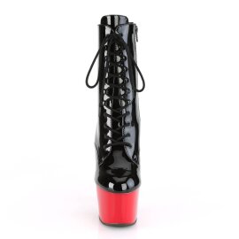 Pleaser ADORE-1020 Plateau Ankle Boots Patent Black Red EU-37 / US-7