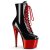 Pleaser ADORE-1020 Plateau Ankle Boots Patent Chrome Black Red EU-43 / US-13