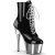 Pleaser ADORE-1020 Plateau Ankle Boots Patent Chrome Black Silver EU-39 / US-9