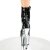 Pleaser ADORE-1020 Plateau Ankle Boots Patent Chrome Black Silver EU-39 / US-9