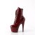Pleaser ADORE-1020 Plateau Ankle Boots Patent Burgundy EU-39 / US-9