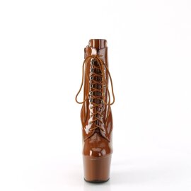 Pleaser ADORE-1020 Plateau Ankle Boots Patent Caramel...