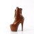 Pleaser ADORE-1020 Plateau Ankle Boots Patent Caramel EU-36 / US-6