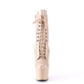 Pleaser ADORE-1020 Plateau Ankle Boots Patent Nude EU-40...