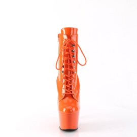 Pleaser ADORE-1020 Plateau Ankle Boots Patent Orange...