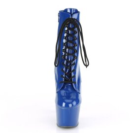 Pleaser ADORE-1020 Plateau Ankle Boots Patent Blue EU-42...