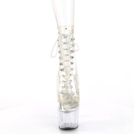 Pleaser ADORE-1020C-2 Plateau Ankle Boots Transparent...