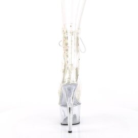 Pleaser ADORE-1020C-2 Plateau Ankle Boots Transparent EU-35 / US-5