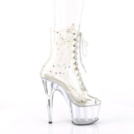 Pleaser ADORE-1020C-2 Plateau Ankle Boots Transparent EU-37 / US-7