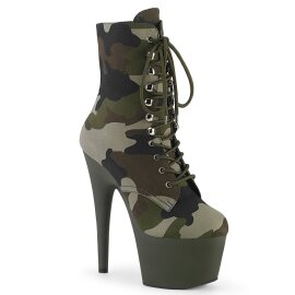 Pleaser ADORE-1020CAMO Plateau Ankle Boots Camouflage...