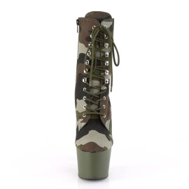 Pleaser ADORE-1020CAMO Plateau Ankle Boots Camouflage...