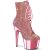 Pleaser ADORE-1020CHRS Plateau Ankle Boots Rhinestones Chrome Light Pink EU-35 / US-5