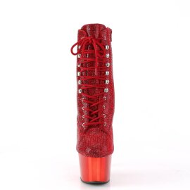Pleaser ADORE-1020CHRS Plateau Ankle Boots Rhinestones...