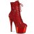 Pleaser ADORE-1020CHRS Plateau Ankle Boots Rhinestones Chrome Red EU-35 / US-5