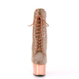 Pleaser ADORE-1020CHRS Plateau Ankle Boots Rhinestones...