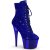 Pleaser ADORE-1020CHRS Plateau Ankle Boots Rhinestones Chrome Blue EU-44 / US-14