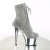 Pleaser ADORE-1020CHRS Plateau Ankle Boots Rhinestones Chrome Silver EU-35 / US-5