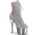 Pleaser ADORE-1020CHRS Plateau Ankle Boots Multi Rhinestones Chrome Silver EU-38 / US-8